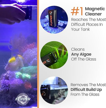 FLIPPER Standard Magnetic Aquarium Glass Cleaner – 2-in-1 Scrubber and Scraper - Image 5