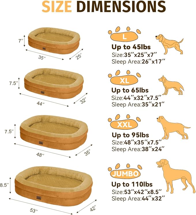 Orthopedic Washable Large Dog Bed: Cooling Dog Bed - Image 2