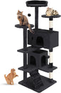 FDW | 54" Cat Tree Tower | Dark Gray | Multi-Level Indoor Activity Center by FDW