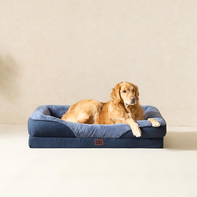 EHEYCIGA Orthopedic Dog Bed for Large Sized Dog, Waterproof Liner & Washable - Image 9