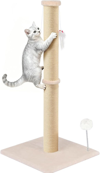36 Inch Tall Cat Scratching Post – Sisal Cat Scratcher by PELUOMOZ