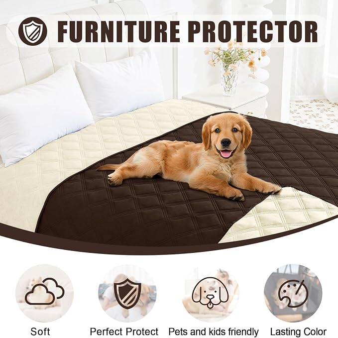 Smiry Waterproof Dog Bed Cover Blanket 40x80, Soft Reversible Pet Blanket - Image 8