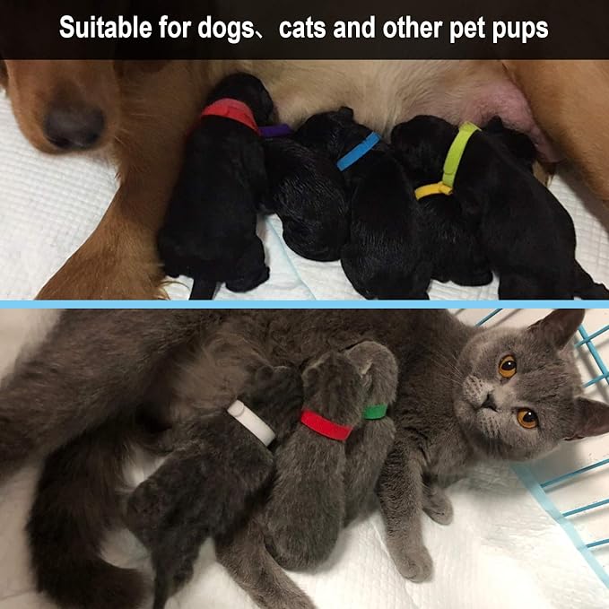 15 Pcs Puppy Whelping Collars Newborn Pet Collars Double-Sided Soft Adjustable - Image 6