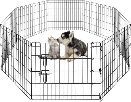 PEEKABOO Dog Pen Pet Playpen Dog Fence Indoor Foldable Metal Wire Exercise by Peekaboo
