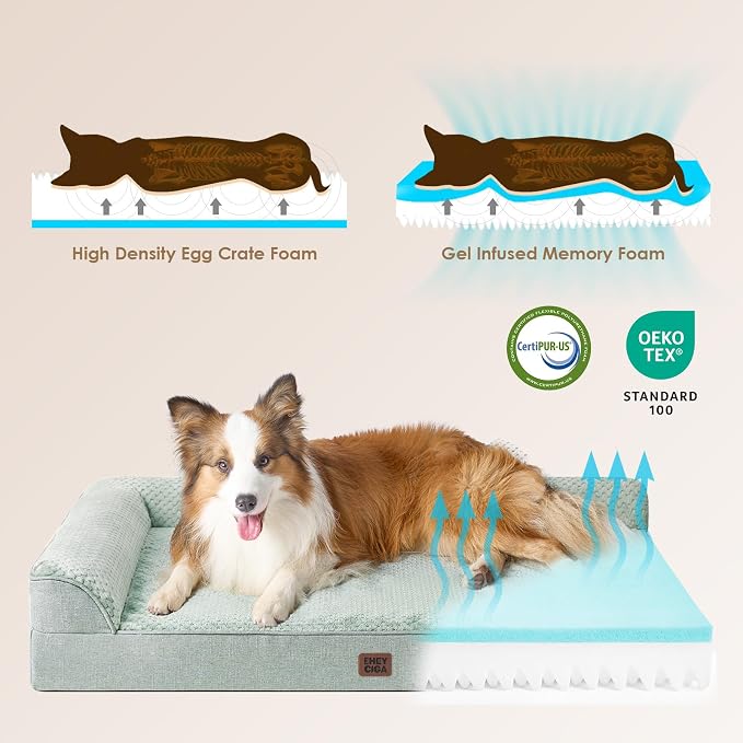 EHEYCIGA Memory Foam Dog Bed Large Size Dogs, Orthopedic Dog Bed Large - Image 4