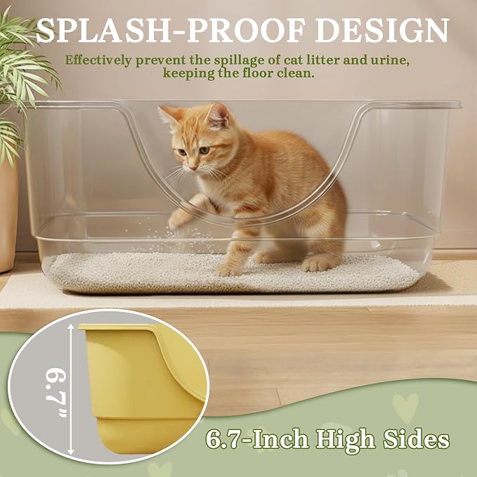 Low Entry Small Litter Box for Kittens, Kitty Plastic Litter Boxes, Open Top - Image 4