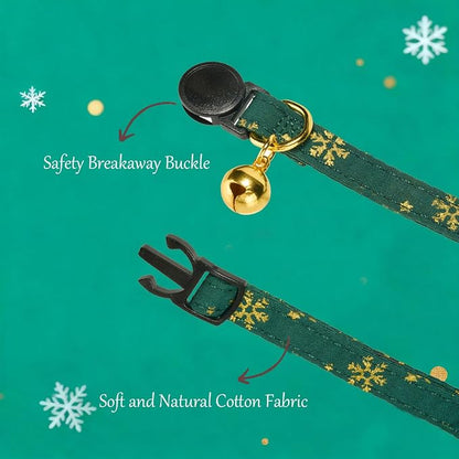 Bunny Ear Christmas Bowtie Cat Collar - Image 2