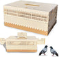 Folding Pigeon Cage Racing Pigeons Travel Cage Pairing Cage Plastic Three Doors by WEIYOONS