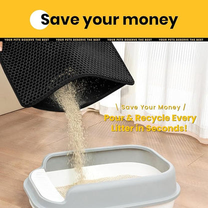 Cat Litter Mat Compact Size 23.6"x14.6" - Image 4