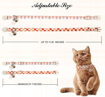 Unique Style Paws Orange Cat Collar, Cute Cat Collars - Image 3