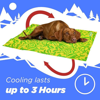 Coleman Small Green Botanical Pattern Reversible Cooling Mat – 18” x 24” - Image 4