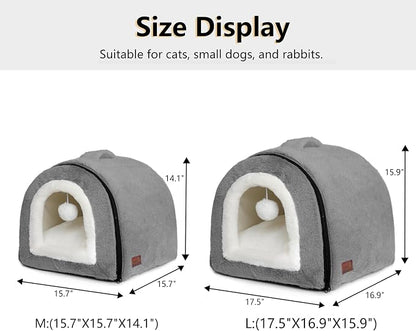 Cat Bed for Indoor Cats，Foldable cat cave，Anti-Slip & Water-Resistant - Image 5