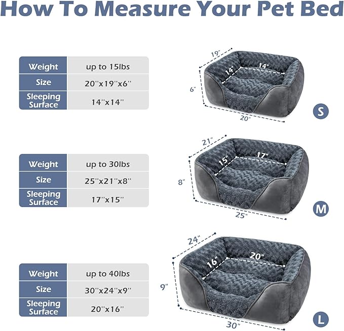 INVENHO Large Dog Bed for Large Medium Small Dogs, Rectangle Washable - Image 2