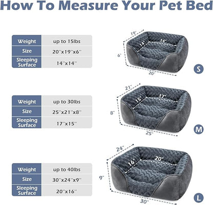 INVENHO Large Dog Bed for Large Medium Small Dogs, Rectangle Washable - Image 2
