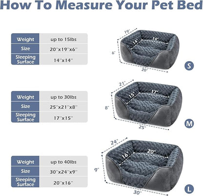 INVENHO Rectangle Washable Orthopedic Dog Bed - Image 3