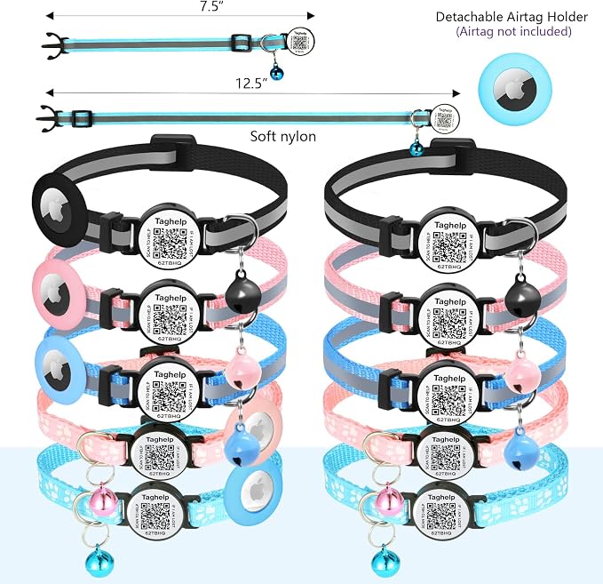 Reflective AirTag Cat Collar, Integrated Cat Collar - Image 3
