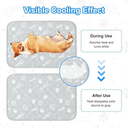MH MYLUNE HOME Dog/Cat Cooling Mat, Arc-Chill Cooling Fiber & Endothermic Color - Image 4
