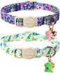 Lionet Paws 2pcs Pack Cotton Cat Collars, Breakaway Buckle by lionetpaws