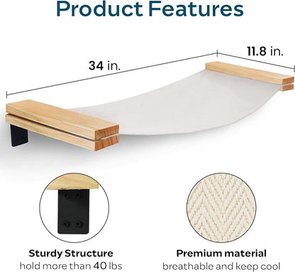 Cat Wall Hammock | Cat Shelves for Wall | Bridge, Shelf and Perches | Modern - Image 2