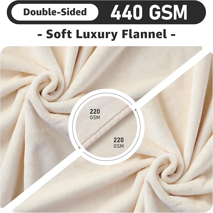 LOOBANI Waterproof Blanket for Bed: Reversible Soft Flannel Queen Bed Blanket - Image 6
