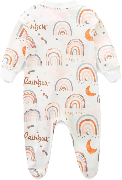 Unisex Baby Boy and Girl Zipper Onesie Toddler Footie One-Piece Infant Romper - Image 2