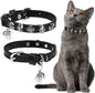EXPAWLORER Leather Cat Collar for Girl Boy- Adjustable Pet Collar by EXPAWLORER