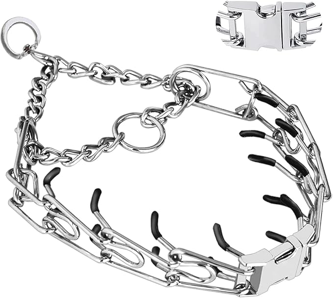Prong Collar for Dogs, Dog Training Collar, Adjustable Size Dog Pinch No Pull by Safiman