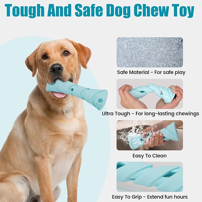Interactive Dog Puzzle Toy for Boredom, Rubber Chew Toy Teething Toy to Keep - Image 4