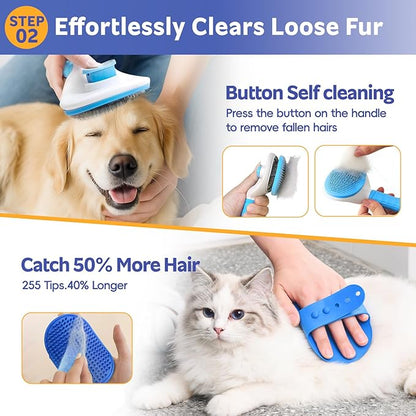 Bath Grooming Kit for Pets, Dog and Cat Grooming Supplies, Dematting Comb for - Image 4