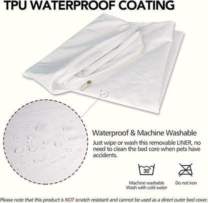 Waterproof Dog Bed Liner, Washable Replacement Cover Reusable Pet Pee Water - Image 3