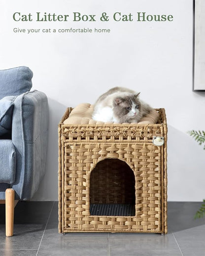 Cat Litter Box Enclosure Furniture, Hidden Litter Box - Image 2