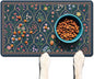 Absorbent Pet Dog Bowl Mat for Food and Water, Pet Cat Food Feeding Mat by Ideasonna