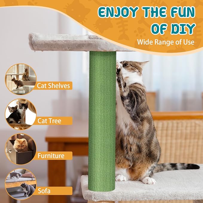 Climbing Cat Scratcher Mat Trimmable Cat Scratching Post Carpet 78.7’’x15.8’’ - Image 6
