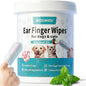 Ear Cleaner Finger Wipes 60 Counts, Dog Ear Cleaner, Grooming Kit Care by MEDUWEDU