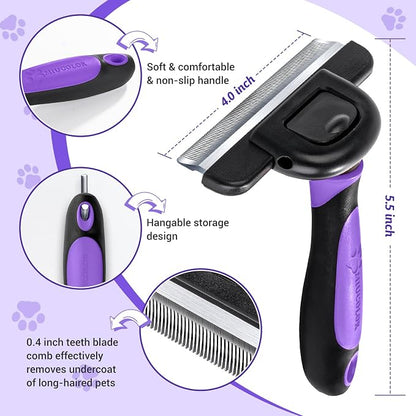MIU COLOR Long Hair Pet Grooming Brush, Deshedding Tool - Image 5