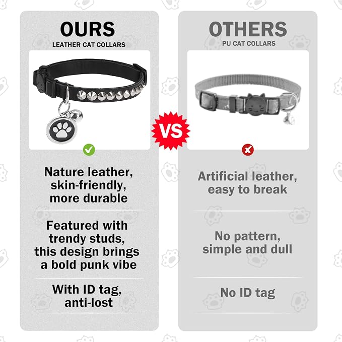 Leather Personalized Breakaway Cat Collar - Image 4
