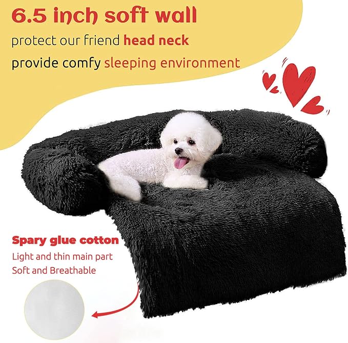 HachiKitty Dog Sofa Bed Cover, Plush Couch Protector, Washable Pet Mat - Image 2