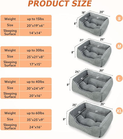 MIXJOY Dog Beds for Medium Dogs Washable, Rectangle Pet Bed Medium Size Dog - Image 6