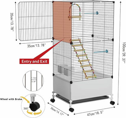 Big Flight Bird Cage, Wide Birdcage - Image 3