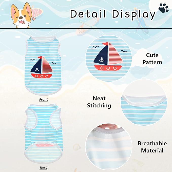 4Pcs Dog & Cat Shirts - Image 3