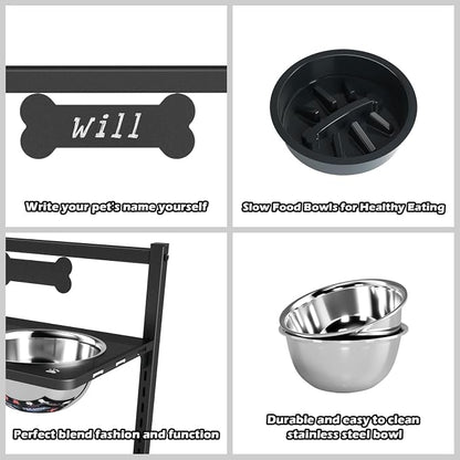 9 Height Adjustable Dog Bowl Stand - Image 5