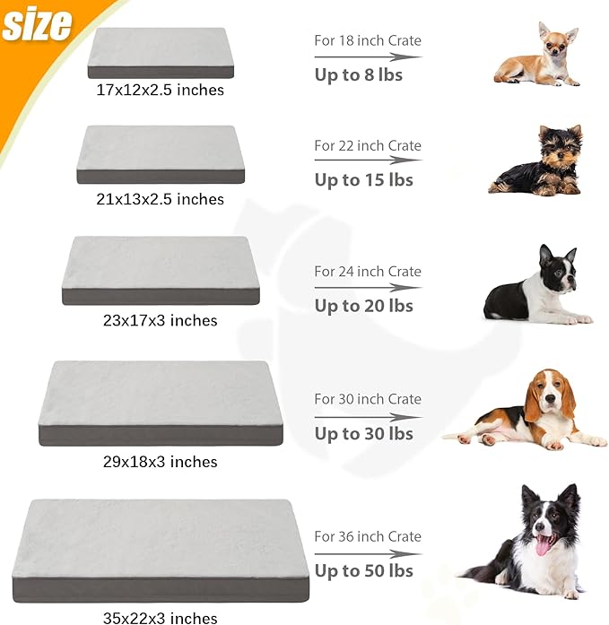 KSIIA Orthopedic Dog Crate Bed Waterproof Dog beds - Image 6