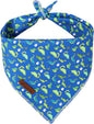Summer Dog Bandana, UP URARA PUP Dinosaur Triangle Bid Scarf by UPURARAPUP