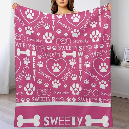 Personalized Paw Print Dog Blanket - Image 3