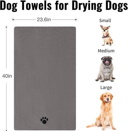 Microfiber Dog Towels for Drying Dogs, Super Absorbent and Soft Pet Grooming - Image 3