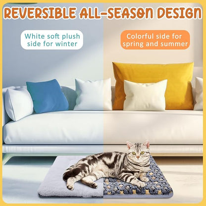 VitalCozy 2 Pack Self Warming Cat Mat Self Heating Pad Bed Reversible Machine - Image 7