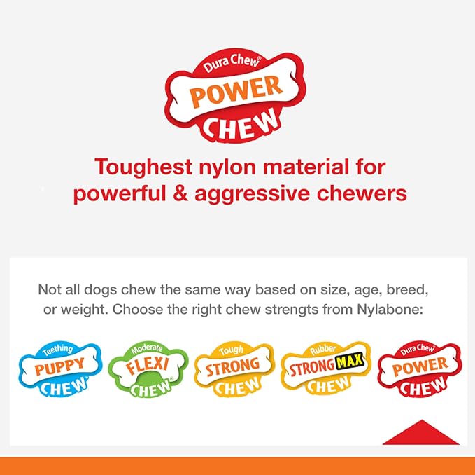Nylabone Power Chew Ring Bone Chew Toy, Dog Toys - Image 2