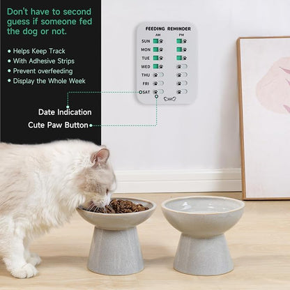 YAUYIK Dog Feeding Reminder, Magnetic Reminder Sticker, AM/PM Daily Indication - Image 2