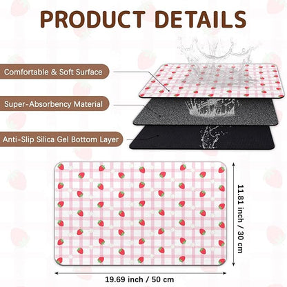 Dog Food Mat for Bowls, Absorbent Quick Dry Dog Cat Mats for Food and Water - Image 2