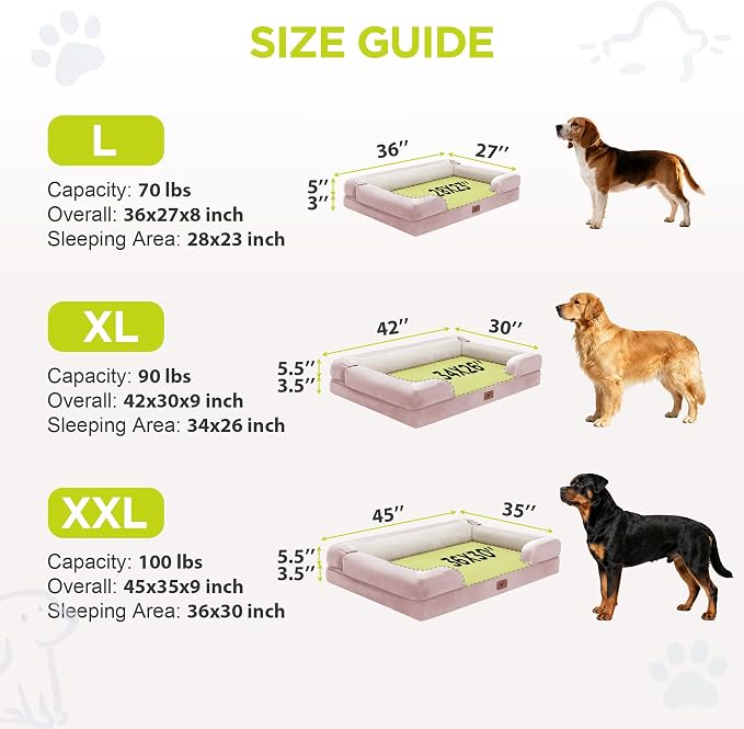 Orthopedic Dog Bed for Extra Large Dogs, XXL Waterproof Egg Crate Memory Foam - Image 4